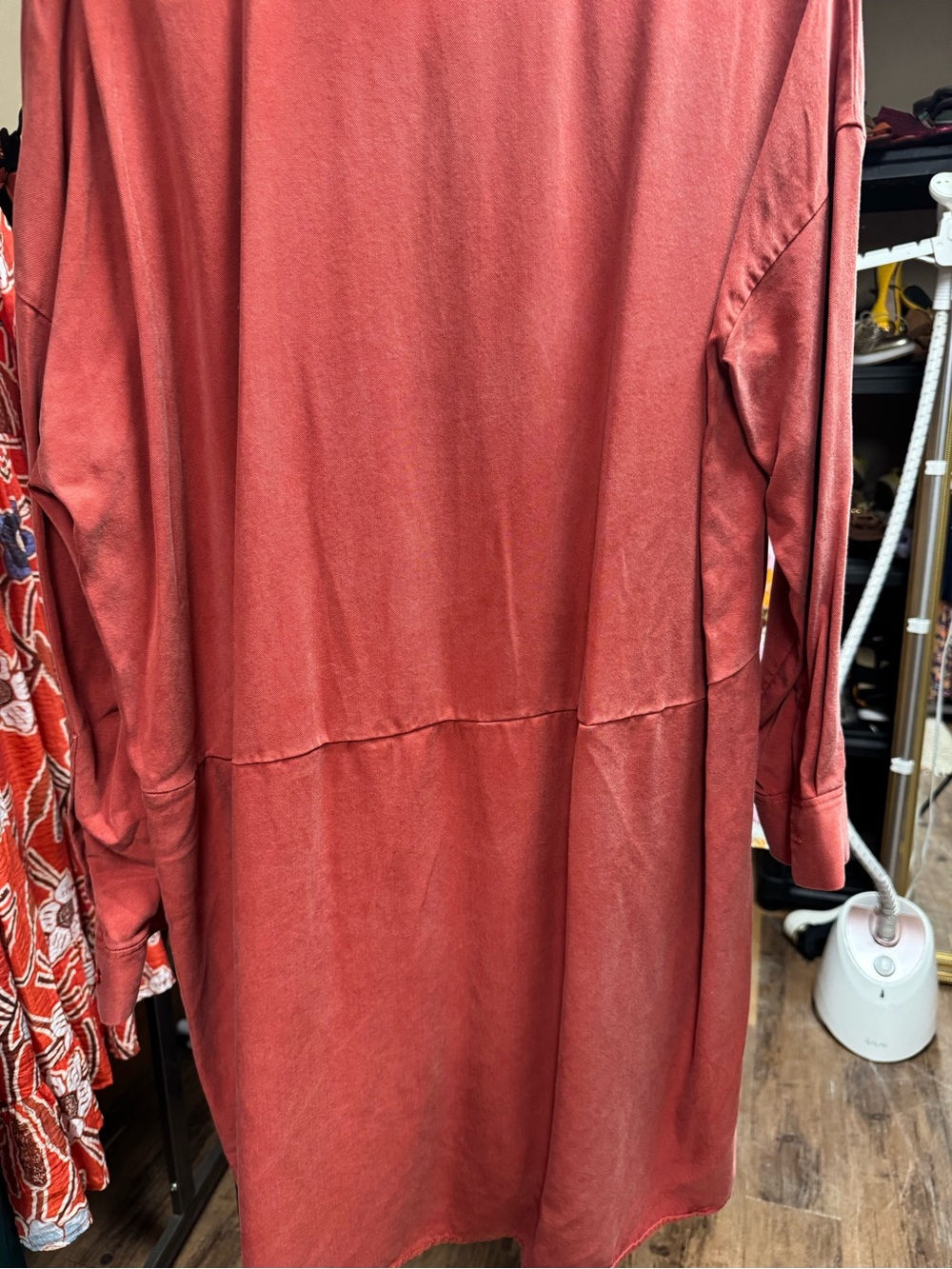 COS Rust-Red Collared Mini Dress - Picture 7 of 7
